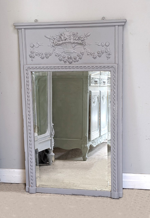 FRENCH ANTIQUE TRUMEAU MIRROR